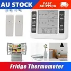 Wireless Fridge Thermometer Digital Freezer Alarm Gauge Monitor 1/2 Sensors Home