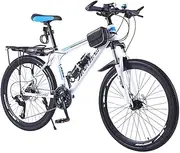 Mountain Bike Men and Women Adults Shock Absorption Variable Speed Off-Road Bicycles (Color : Black, Size : 26 inches)