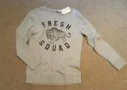 grey boys H&M long sleeves jumper or T-shirt fresh squad tiger SIZE 11-12 BNWT