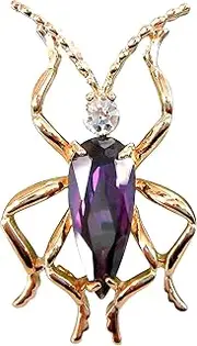 [Navachi] 18k Gold Plated Zircon Crystal Bug Brooch Pins