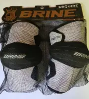 New In Bag Brine Lacrosse Arm Guards / Pads Esquire Adult Large White Black