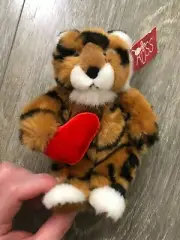 Russ Tuffy Tiger Heart Bean Plush NWT