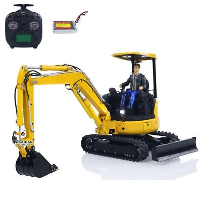 In Stock LESU 1/14 Mini RC Hydraulic Excavator PC30 Metal 6CH Valve Digger RTR