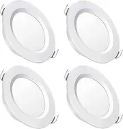 BlueFire RV LED Lights for Motorhome, 300 Lumen RV Interior Lights LED Downlights Recessed Ceiling Lights for Motorhome Boat Van Caravan Kitchen Cabinet(4 Pack, White)