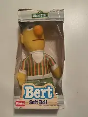 1986 Playskool BertPuppet Sesame Street Pals Vintage Plush Doll Muppet in Box