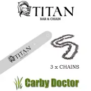 TITAN 24" SOLID BAR & 3 CHAIN COMBO 3/8" .063 84DL FOR STIHL CHAINSAW 066 MS660