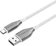 Cygnett USB 2.0 Armoured braided USB A USB C 1m White
