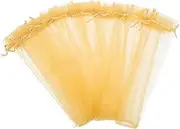 STOBAZA 50pcs Small Organza Bags: Mesh Drawstring Candy Bags Jewelry Pouches For Wedding Party Fan Packaging Sachet Candle Craft Pouches