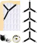 4PCS Bed Sheet Straps - Bed Sheet Holder Straps Keep Sheets in Place, Upgrade Th