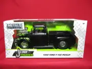 1956 Ford F-100 Pickup Truck Black Blown Just Trucks Jada Toys 1/24 Scale Car