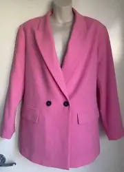 Sportsgirl Candy Pink Blazer Jacket Size 12 Single Breasted