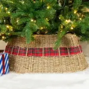 Rocinha Rattan Christmas Tree Collar Rustic Handcrafted Christmas Tree Ring Easy