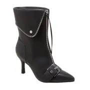 A New Day Womens Mickey Point Toe Moto Ankle Boots 90974111 Black 7M