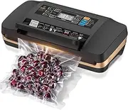 QIQIAOB 95Kpa Vacuum Sealer Machine, Commercial Fully Automatic Food Sealer, Powerful Double To Hot Sealing System, Bag Storage, Locking Handle F