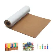Self-Adhesive Backed Cork Roll ， Cork Board Sheet Paper Roll ，Cork Shelf Line...