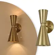 Brass Wall Sconce, Mid Century Modern Sconce Wall Lighting, Up Down Gold Wall...
