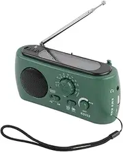 COHEALI Emergency Solar Crank AM FM Camp Radio with LED Flashlight USB Output Port Emergency Radio Solar Crank Battery