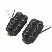 Ceramic Magnet Black Guitar Humbucker Pickup Set, Bridge and Neck Invader Style