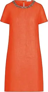 Mint & Mia Damen Midikleid aus Hochwertigem Leinen Material mit Klassisch Stil Casual Dress