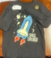 Cat & Jack Size XL Space Explorer Rocket Ship Glow In The Dark Long Sleeve