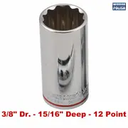 Kincrome K26589 - Deep Socket 15/16" 3/8" Drive (Mirror Polish)
