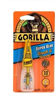 Gorilla Super Glue with Brush & Nozzle Applicator