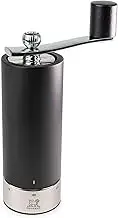 Peugeot - Isen Manual Pepper Mill wuth Crank Handle, Beechwood, Black and Stainless Steel, 18 cm