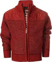 [Gioberti] Boy's Knitted Full Zip Cardigan Sweater with Soft Brushed Flannel Lining