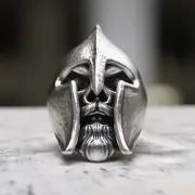 Spartan Helmet Ring 925 Sterling Silver | Handcrafted Warrior Skull Jewelry