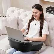 cooloo8 Lap Desk, Reading Pillow, Laptop Pillow for Lap, Portlands Portable Desk Pad for Bed, Couch, Car (Black)