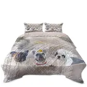 Funny Cute French Bulldog Bath Coverlet