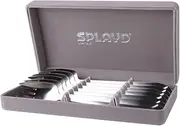 Splayd Luxury Utensils Satin 86-Piece Box Set - Silver | Felt-Lined Gift Case Ready for Gifting | Made from 18/8 Stainless Steel with a Finger-Proof Satin Finish | 7 Inches Long | Dishwasher-Safe