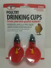 Poultry Drinking Cups ~Create Your Own Poultry Waterer ~2 Pack