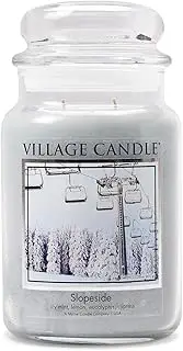 [Village Candle] Slopeside, Large Glass Apothecary Jar Scented Candle, 21.25 oz.
