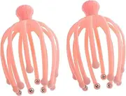 BEBEMOKO 2 Pcs Octopus Scalp Massagers for Portable Multi Function Head Massagers Fit Design for Enhanced Relaxation and Nerve Stimulation Random Color