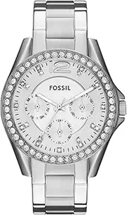 [FOSSIL] Riley Women's Watch with Crystal Accents and Stainless Steel Bracelet Band