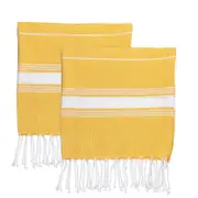 Nicola Spring Children's Turkish Cotton Towel Set - Yellow - Pack Of 4