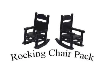 HO scale ROCKING CHAIRS 2 per Pack comes Painted 1/87 scale