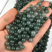 30pcs Real Grade A Natural Oil Green Jade Jadeite 7mm Loose Beads For Diy