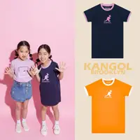 在飛比找蝦皮商城優惠-KANGOL 女童 洋裝 橘白/藍紫 有口袋 童裝 6224