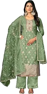 [GJ Fashion] Launched Readymade Indian Ethnic Churidar Designer Multi Color Embroidery Salwar Suit for Women, Green.,.90, X-Large