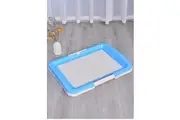 YES4PETS Large Portable Dog Potty Training Tray Pet Puppy Toilet Trays Loo Pad Mat Blue