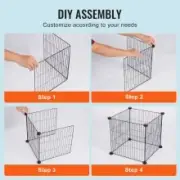 5-Pack Metal Plant Cages - 0.39m x 0.39m Protection from Animals, Easy Setup