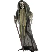 NNEOBA Skeleton Reaper Animatronic Halloween Decor with Lights & Sound