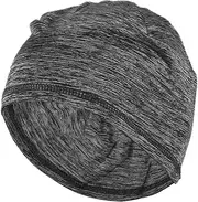 [X AUTOHAUX] Cycling Hat Sweat Wicking Breathable Hard Hat Liner Nylon Ice Silk Fabric Grey Melange 26x15cm 1 Pcs