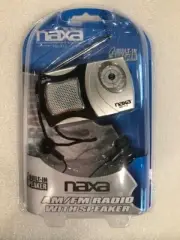 Naxa AM/FM Portable Battery-Powered Pocket Radio with Stereo Earbuds Sealed Pack