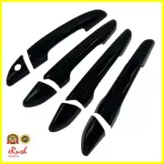 GLOSS BLACK DOOR HANDLE COVERS NO SMART BUTTONS FITS 2015-2019 HYUNDAI SONATA