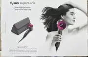 Dyson Supersonic Gift Set Iron, Diffuser, Mat, Storage Bag Gray/Pink New In Box