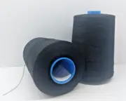 (2 Spools) Black Spun Polyester Thread 6000 Yards - for Apparel, Shirts, Dresses