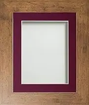Frame Company Watson Range Rustic 16x12 inch Picture Photo Frame with Plum Mount for Image 12x10 inch *Choice of Sizes* Fitted with Real Glass